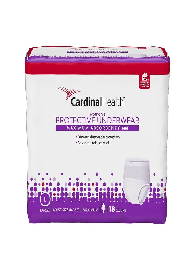 Cardinal Health UWFSM20 Women's Underwear Maximum Absorbency 18 CT Large - Image 1